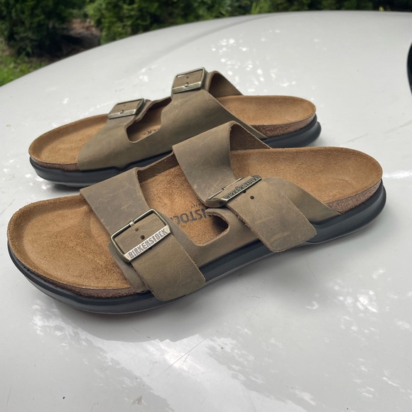 New Birkenstock Arizona Crosstown Oiled leather Sandals Size 41 Unisex